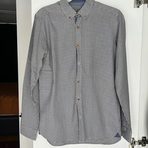 Ted Baker shirt navy white check print